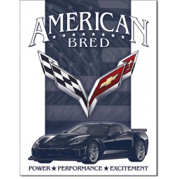 Tin Sign - Corvette - American Bred