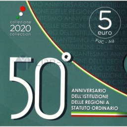 5 Euro Silver BU - 50th Anniversary of the Establishment of the Regions with Ordinary Statute - Italy - 2020