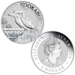 1 Silver Dollar BU - Kookaburra - Australia - 2022 - Silver Ounce