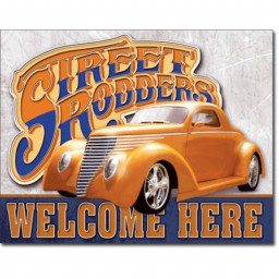 Tin Sign - Street Rodders Welcome
