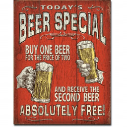 Targa in Metallo - Today's Beer Special