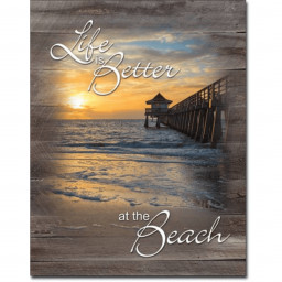 Tin Sign - Life is Better - Beach