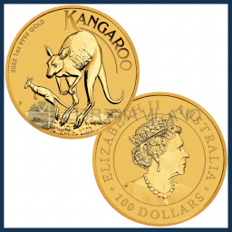 100 Dollari Oro Fdc (1 oz) - Kangaroo - Australia - 2022