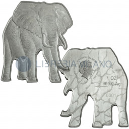 2 Silver Dollars Reverse Proof - Animals of Africa - African Elephant - Solomon Islands - 2022 - Silver Ounce