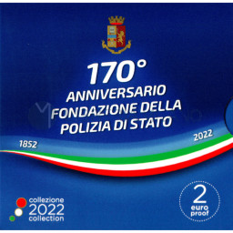 2 Euro Commemorativo Proof - 170° Anniversario Fondazione della Polizia di Stato - Italia - 2022