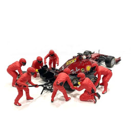 F1 Pit Crew Figure - Set Team Red (n. 2) - 1/18 Scale - American Diorama