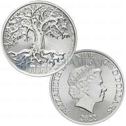 2 Silver Dollars BU - Tree of Life - Niue - 2022 - Silver Ounce