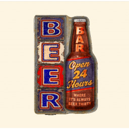 Tin Sign- Beer Embossed