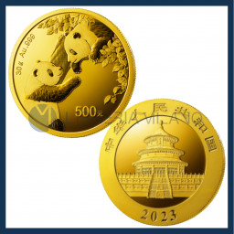 500 Yuan Oro Fdc - Panda - Cina - 2023