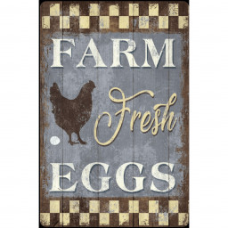 Tin Sign - Fresh Eggs