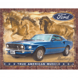 Targa in Metallo - Ford Mustang - Flag
