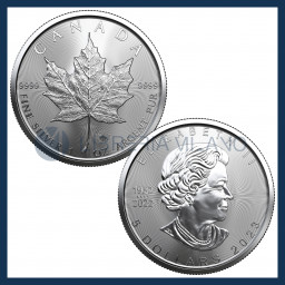 5 Silver Dollars BU (1 oz) - Maple Leaf - Canada - 2023