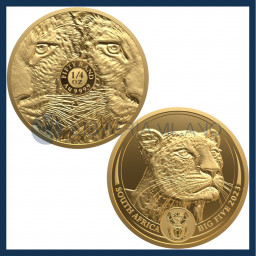 50 Rand Gold Proof (1/4 oz) - Leopard - South Africa - 2023