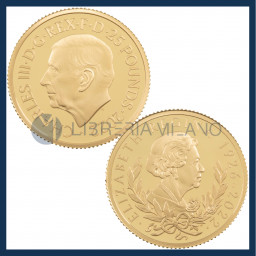 25 Sterline Oro Proof (1/4 oz) - Memoriale della Regina Elisabetta II - Regno Unito - 2022