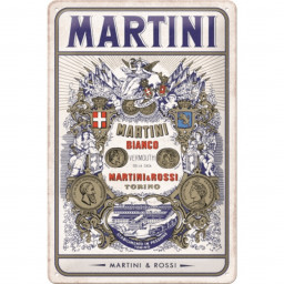 Targa in Metallo - Martini - Bianco Vermouth Label