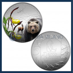 5 Euro Silver BU - 100 Years of the National Park of Abruzzo, Lazio and Molise  - Italy - 2023