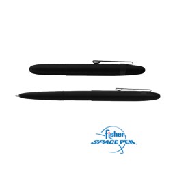 Fisher Space Pen - 400BCL- Matte Black Bullet Space Pen with Matte Black Clip- BallPoint Pen