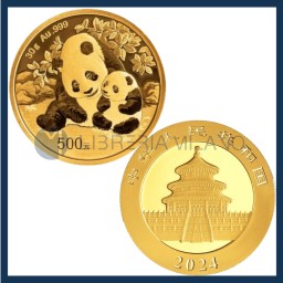500 Gold Yuan BU - Panda - China - 2024