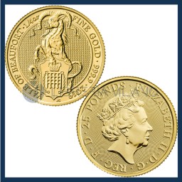 25 Gold Pounds (1/4 oz) BU - The Royal Tudor Beasts - The Yale of Beaufort - United Kingdom - 2019