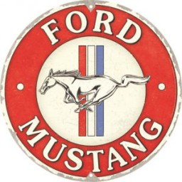 Targa in Metallo Rotonda - Ford Mustang