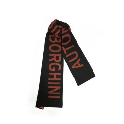 Automobili Lamborghini Scarf Two-tone Black/Orange Print