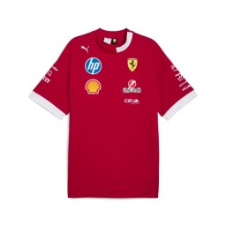 T-shirt Oversize Scuderia Ferrari Drivers - Dark Cherry - Stagione 2025