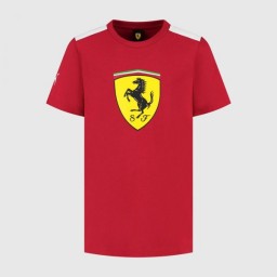 T-shirt Scuderia Ferrari Big Shield - Dark Cherry - Stagione 2025