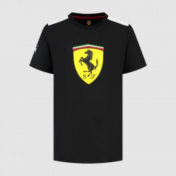 T-shirt Scuderia Ferrari Big Shield - Black - Stagione 2025 - Bimbo