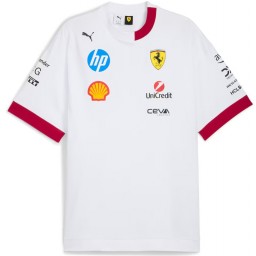 T-shirt Oversize Scuderia Ferrari Drivers - White - Miami Gp Special Edition - Stagione 2025