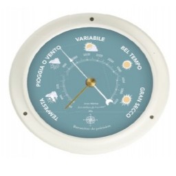 Brass Marine Barometer - White