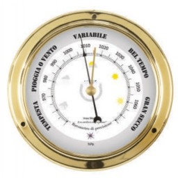 Brass Marine Barometer - Grey