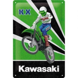 Targa in Metallo - Kawasaki - KX Motocross