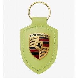 Portachiavi Porsche Con Stemma - Giallo Metallizzato