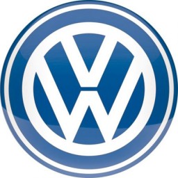 Targa in Metallo Rotonda - VW - Logo