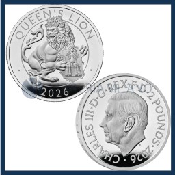 2 Sterline Argento Proof (1 oz) - The Royal Tudor Beasts - The Queen's Lion - Regno Unito - 2026