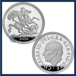 Sterlina Argento Proof - San Giorgio e il Drago - Re Carlo III - Regno Unito - 2026