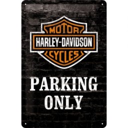 Targa in Metallo - Harley Davidson Parking Only