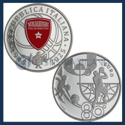 5 Euro Argento Proof - 80° Anniversario della Fondazione della Pallacanestro Varese - Italia - 2025
