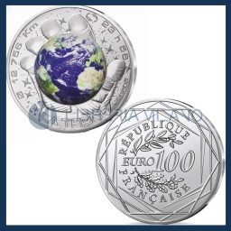 100 Euro Argento FDC - Odissea nello spazio con Thomas Pesquet - Francia - 2025