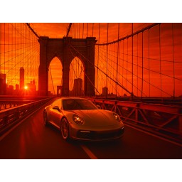 Porsche in a Sunrise - Fine art Canvas