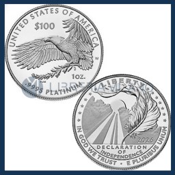 100 Dollari Platino Proof - 250 Anni della Dichiarazione d'Indipendenza - Stati Uniti d'America - 2026