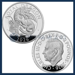 2 Proof Silver Pounds (1 oz) - The Royal Dragon - The Royal Tudor Beasts - United Kingdom - 2026