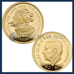 100 Sterline Oro Proof (1 oz) - L'Aquila e il Leone - Regno Unito - 2026
