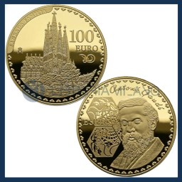 100 Euro Oro Proof - Sagrada Familia - Antoni Gaudi - Spagna - 2026