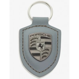 Portachiavi Porsche Con Stemma - Grigio Vanadium Metallizzato