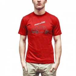 T-shirt Fiat 500 - Red - Logo e Sagoma - Uomo