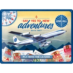 Tin Sign - Pan Am - New Adventures
